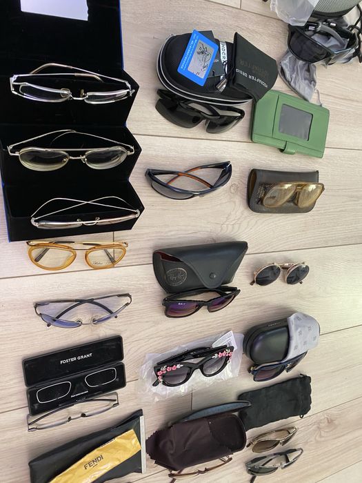 Великий лот брендових окулярів та аксесуарів: Ray-Ban, Versace, Karen Walker, Gucci, Fendi, Louis Vuitton, Vanquish та інші (25+ пар)
