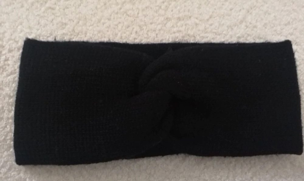 Opaska czarna H&M rękawiczki one size czarne