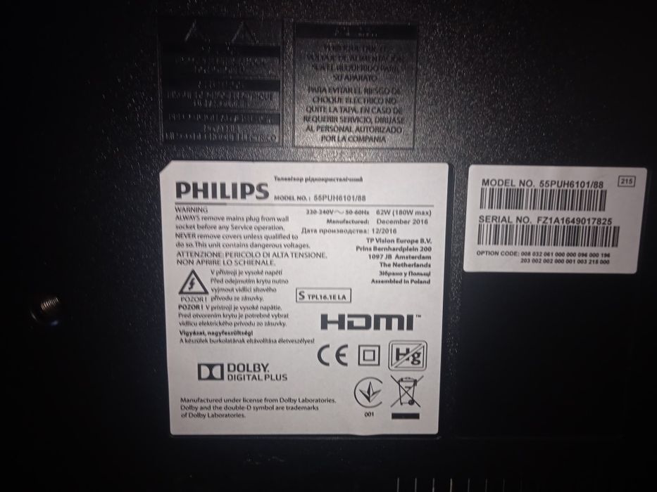 Telewizor Philips model 55puh6101/88