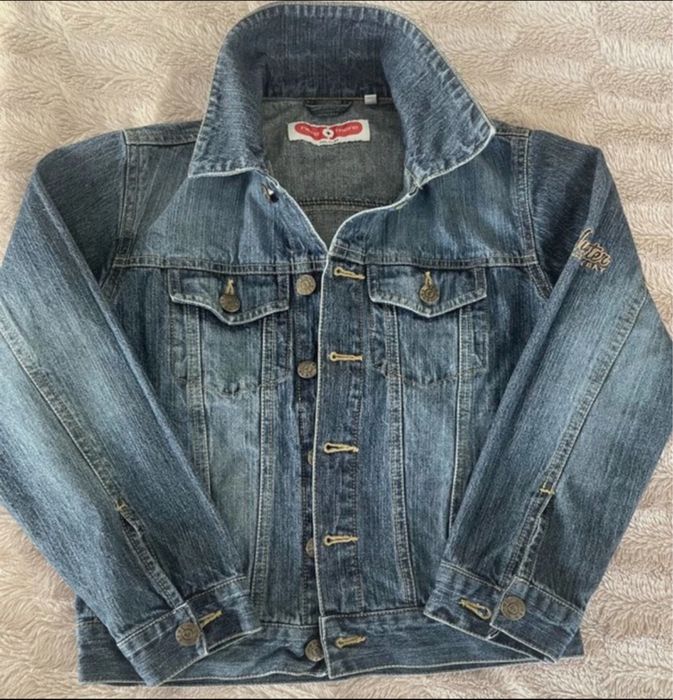 Kurtka jeansowa dziewczęca 134 cm, 8-9 lat.