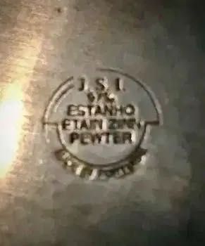 CAIXA CORAÇÃO - J.S.I. - estanho a 97% - anos 80 - 16x14x4,5 cm/s