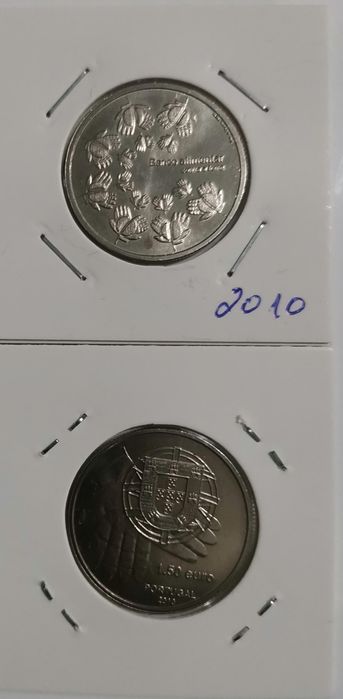 Moedas UNC de coleção de 1,5€ de Portugal