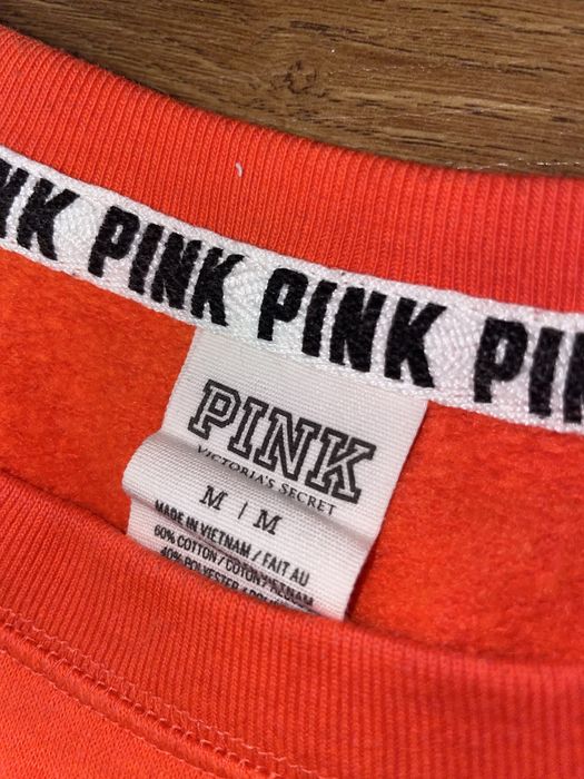 Світшот, кофта PINK Victoria’s Secret tropical logo orange sweatshirt