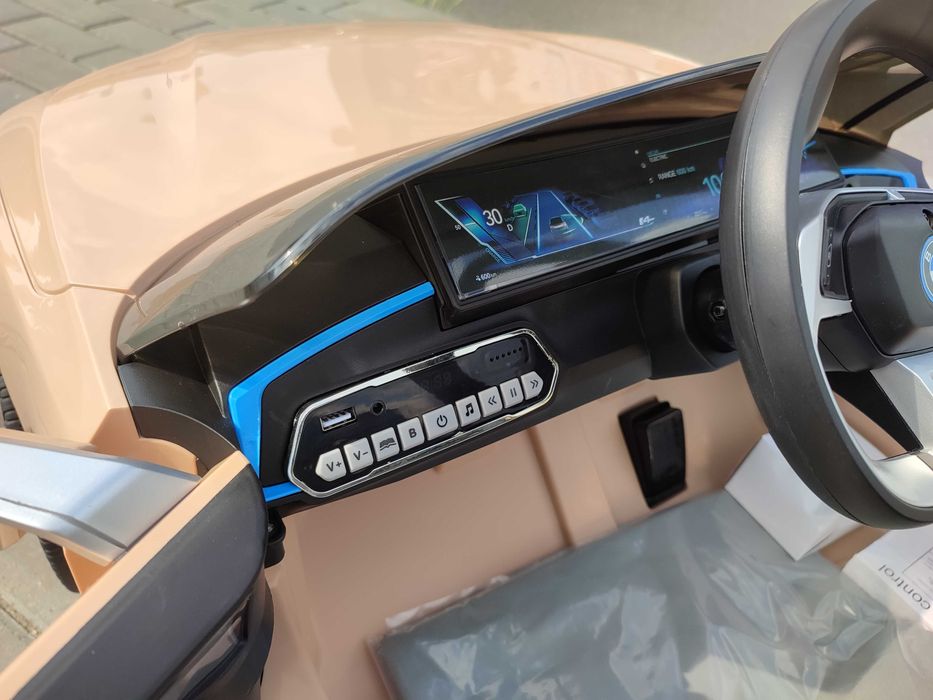 Autko BMW I4 na akumulator dla dzieci + EVA + Ekoskóra + Pilot