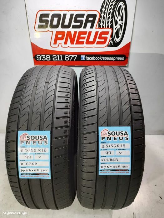 2 pneus semi novos 215-55r18 kleber - oferta dos portes