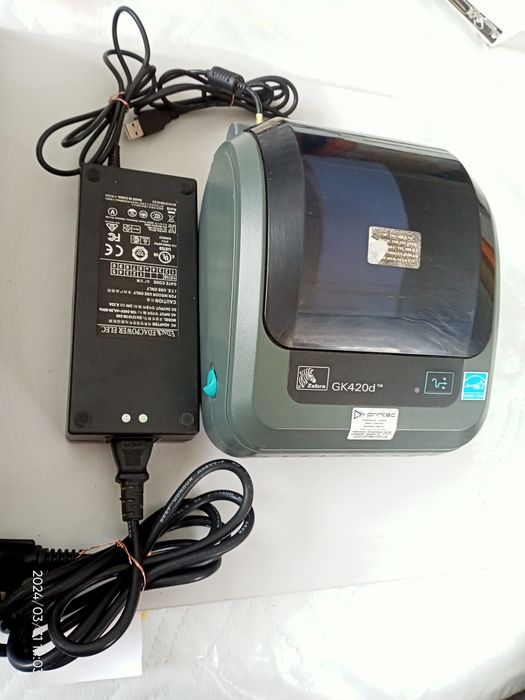 Принтер для етикеток стікерів Zebra GK420d
