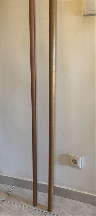 2 varão de madeira (2 metros e 1,90 metro)