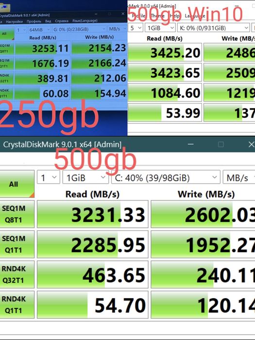 SSD M.2 NVME 2280 [250/500gb]