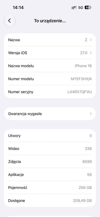 Iphone 16 256gb white mozliwa tez zamiana