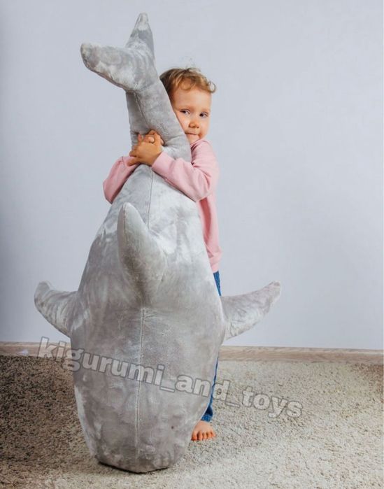 Мʼяка іграшка Акула ікеа синя рожева Мягкая игрушка Акула IKEA синяя