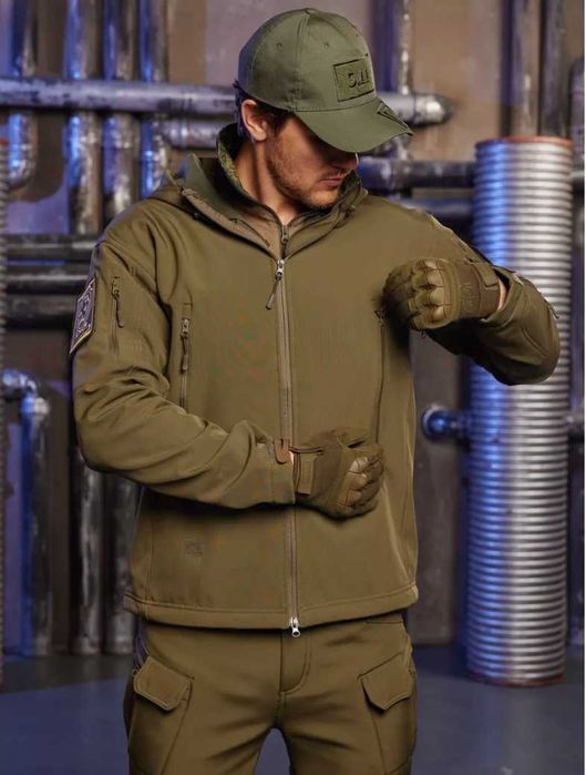 Теплий костюм Soft Shell — водонепроникний і вітрозахисний ФЛІС S-5Хл