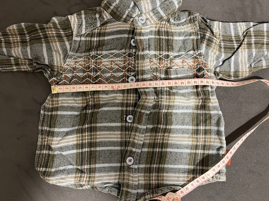 Сорочка для хлопчика зелена 74 розмір