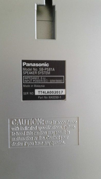 Колонки Panasonic SB-PS81A 6 Om 50W