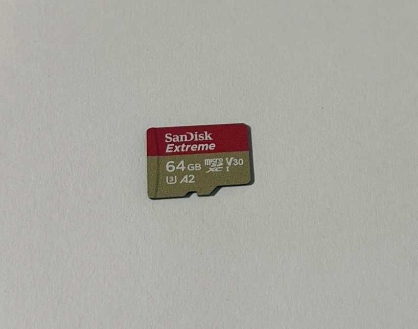 Карта пам'яті чесні 64GB SanDisk Extreme microSD 10 U3 V30 A2 підходить 4K