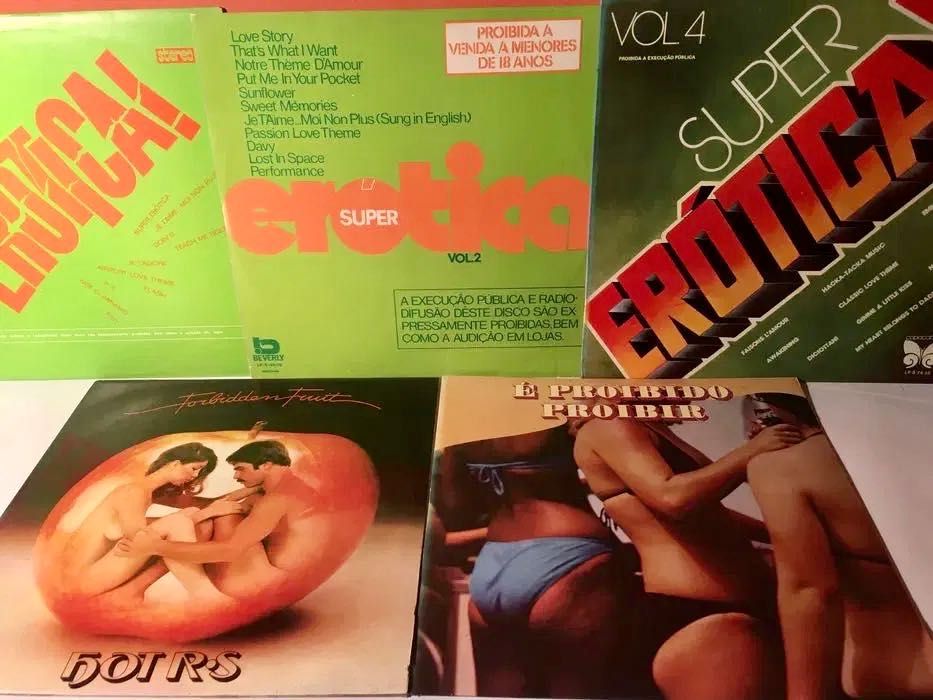 MÚSICA ERÓTICA - 5 LP  - anos 70