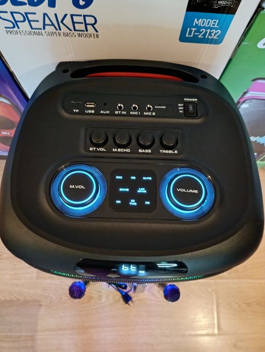 Блютуз караоке акустика Temeisheng-56(SD,USB,FM) пультДУ,2микрофона