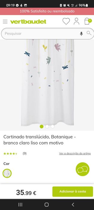2 Cortinados Vertbaudet