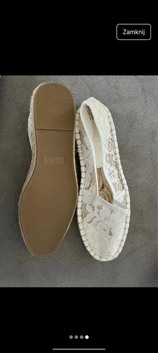 Nowe Białe  koronkowe buty