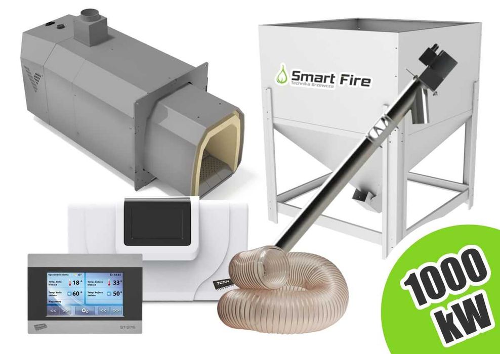 Pakiet komplet zestaw do przeróbki kotła na pellet 1000 kW 1 MW Venma