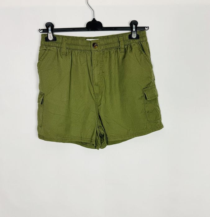 Zielone szorty cargo z wysokim stanem L 40 Denim Co.