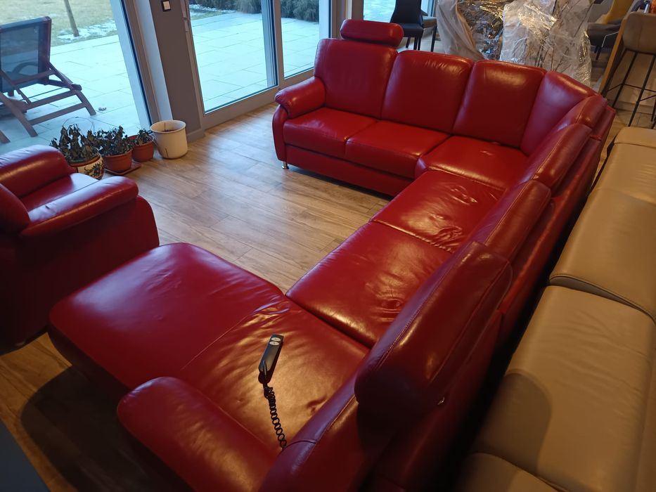 Narożnik/ sofa skórzana Möbel Heinrich plus fotel