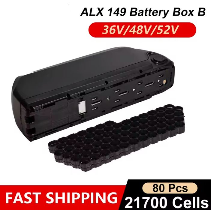 Самий більший корпус ALX 149B 149A на 70, 78, 80 елементів 21700 36v, 48v