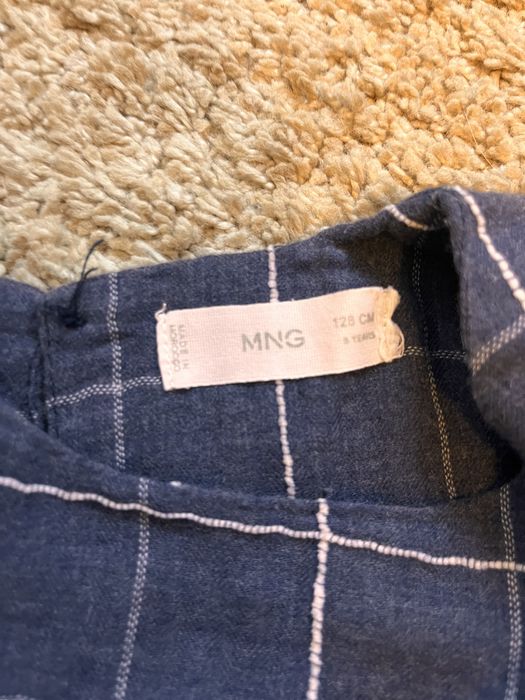 Vestido xadrez azul escuro