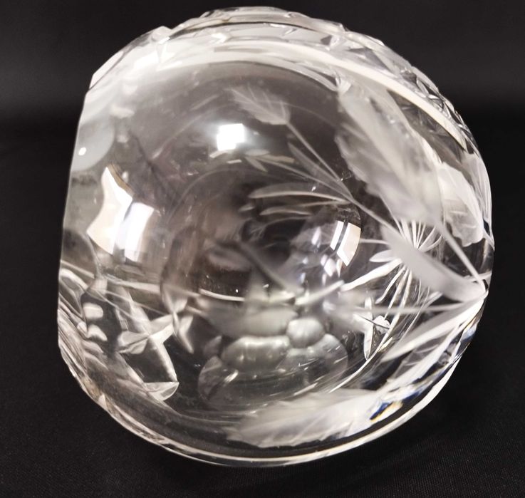 Kula Kryształ PRL puzderko bomboniera bombonierka