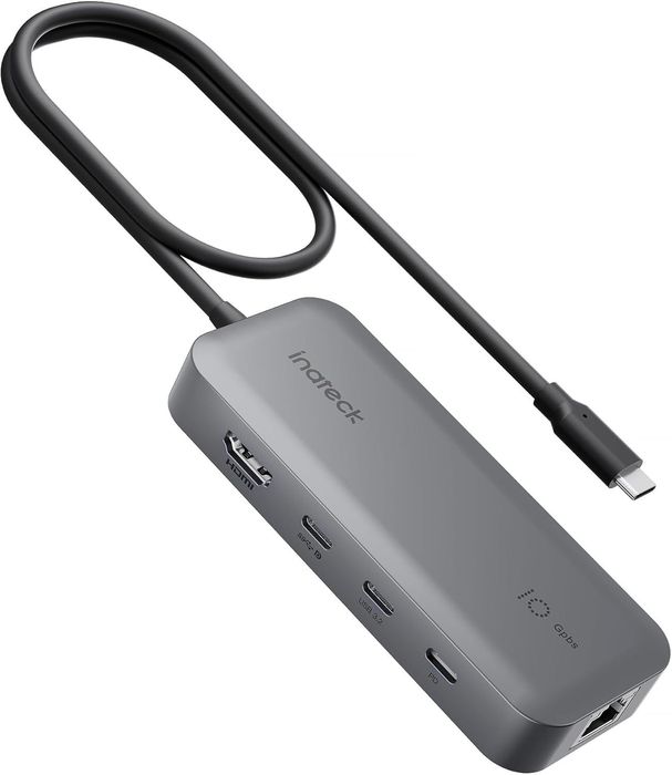 Inateck Hub USB C 10 w 1, 4K 60 Hz HDMI, stacja dokująca, USB C