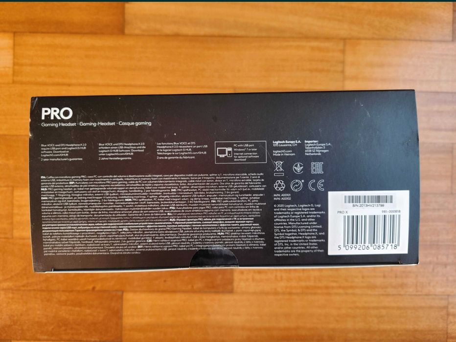 Auscultadores USB Logitech G PRO X com Microfone Blue VO!CE