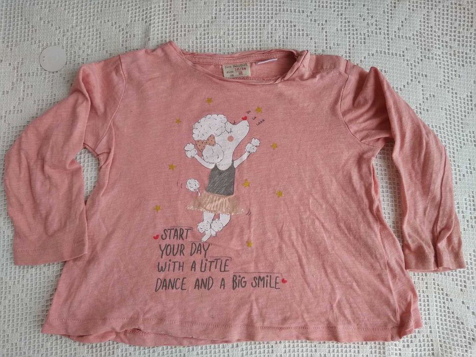 Blusa cor de rosa - Zara - 18 - 24 meses - 92 cm