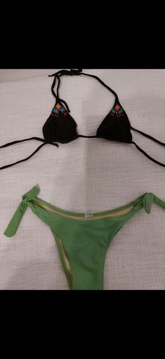 Bikini verde e preto