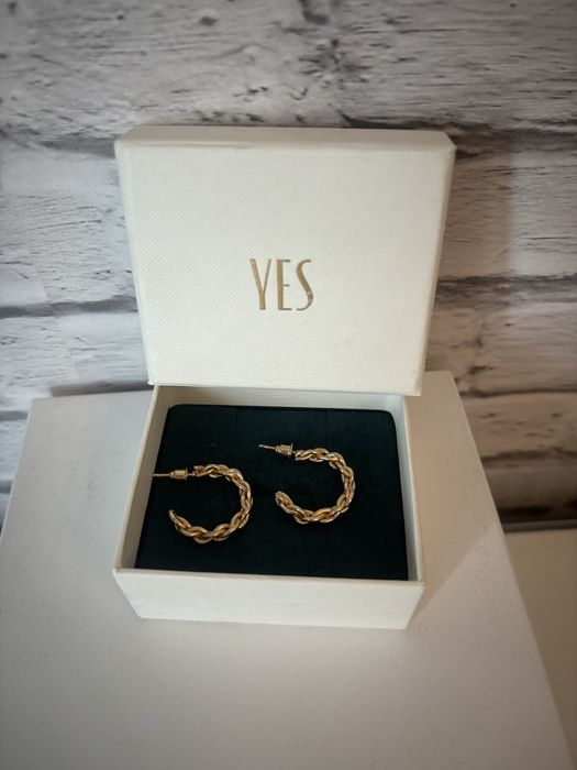 Piękne złote kolczyki kółka kółeczka koła mega vintage bizuteria