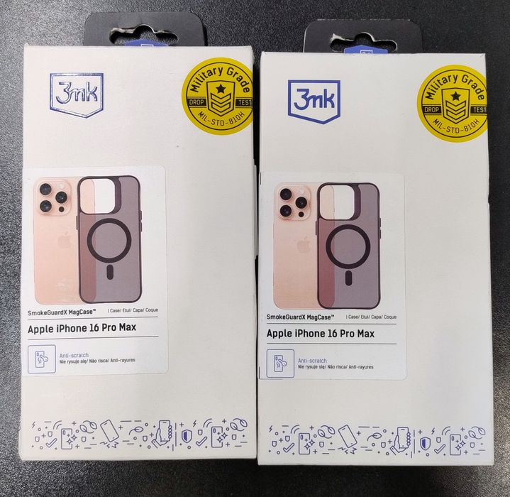 NOWE etui 3mk do iPhone 16 Pro Max z MagSafe silikon szary