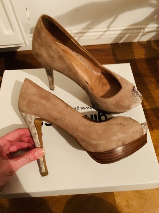 Szpilki zamszowe ZARA rozmair 37