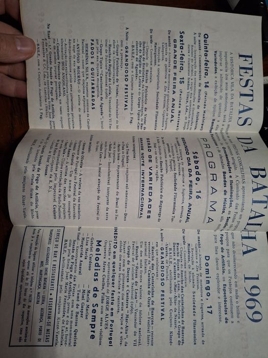 Folheto 1969 batalha de Aljubarrota