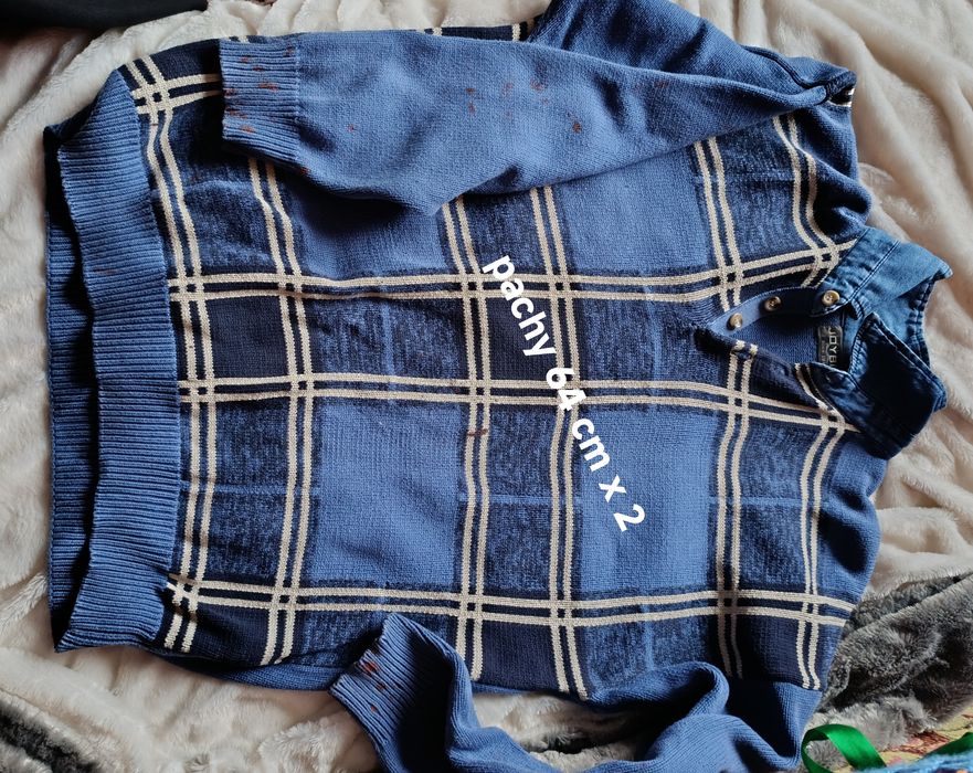 Duży swetr męski pachy 64 cm