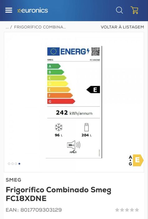 Frigorifico combinado Smeg