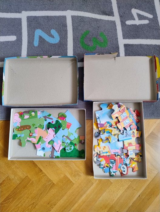 2x Puzzle maxi trefl Peppa i Myszka Miki
