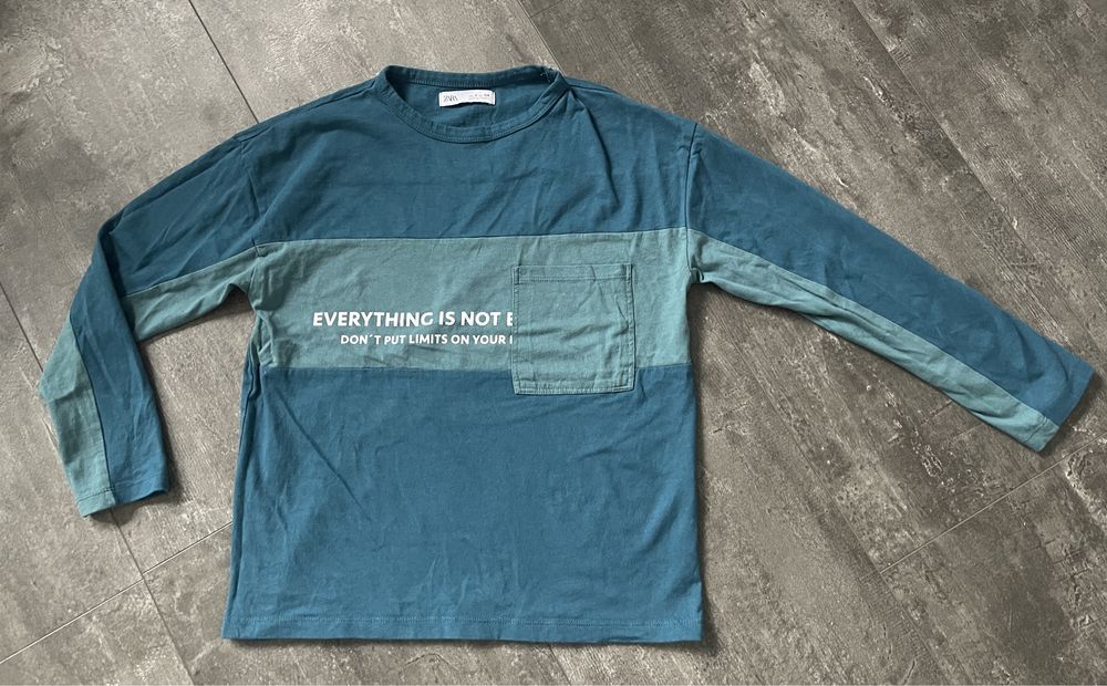 Bawełniana Bluzka na długi rękaw dla chłopca Zara rozmiar 134 cm