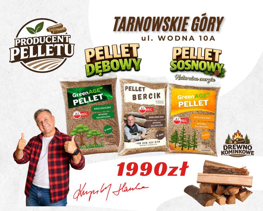 Ekologiczny PELLET Drzewny A1 - Dębowy / Sosnowy Worki 15 KG - 1005KG