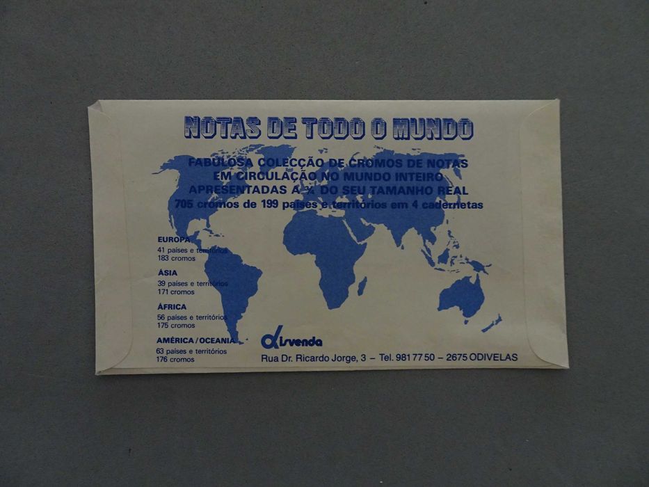 Carteira de cromos fechada Notas de todo o Mundo - Disvenda