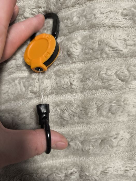 porta-chaves retráteis com cabo de aço de 60 cm, cordão com mosquetão