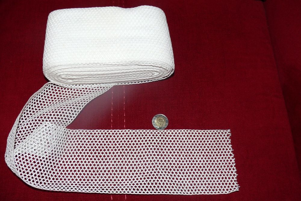 Wstawki klockowe białe/bawełna /-9lub 10cm szerokość