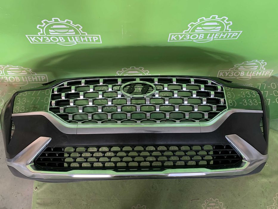 Передний бампер в сборе Hyundai Santa Fe IV 2021-2025 передній бампер фари туманки решотка найкраща пропозиція
