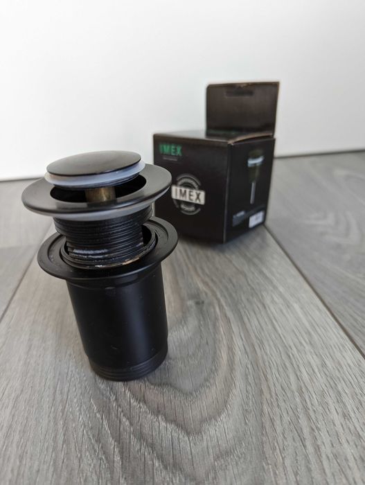 2 Válvulas de lavatório Clic Clac Preto mate