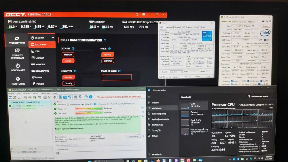 Dell micro Optiplex 3000 MFF i5-12gen 32GB DDR4 1TBM2 UHD770 WLAN W11
