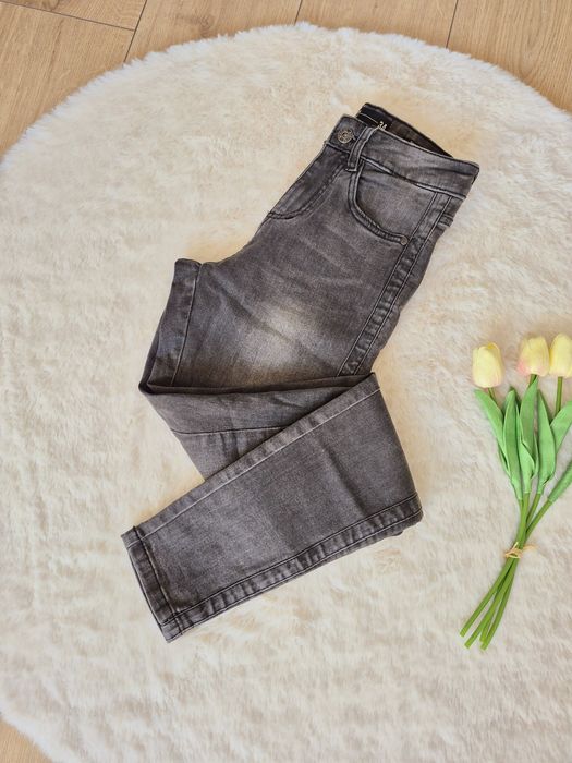 Ellastyczne dżinsy damskie skinny Medicine XS szare wysoki stan rurki