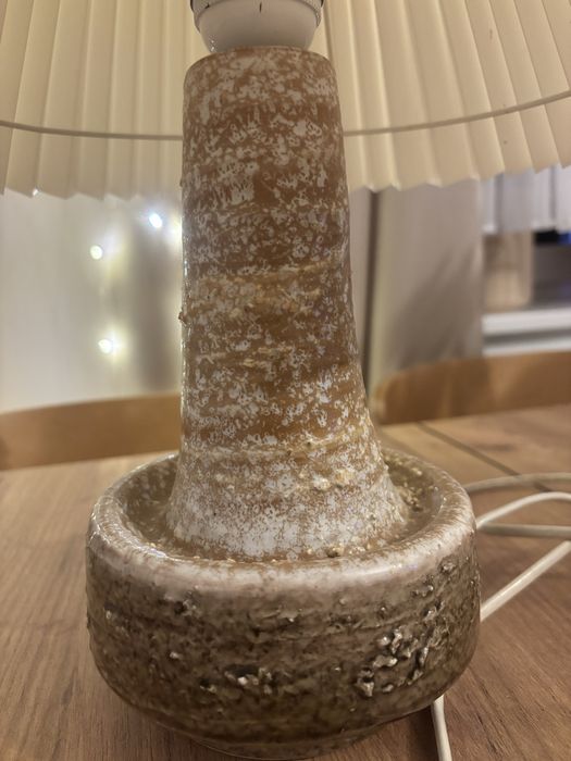 Duńska lampa stołowa z lat 60. – ceramika vintage, oryginał z epoki