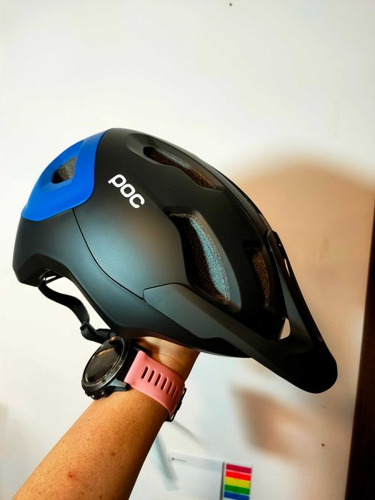 Kask Rowerowy POC Axion Uranium Black/Opal Blue Metallic/Matt 48-52